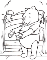 A coloring page of winnie the pooh
